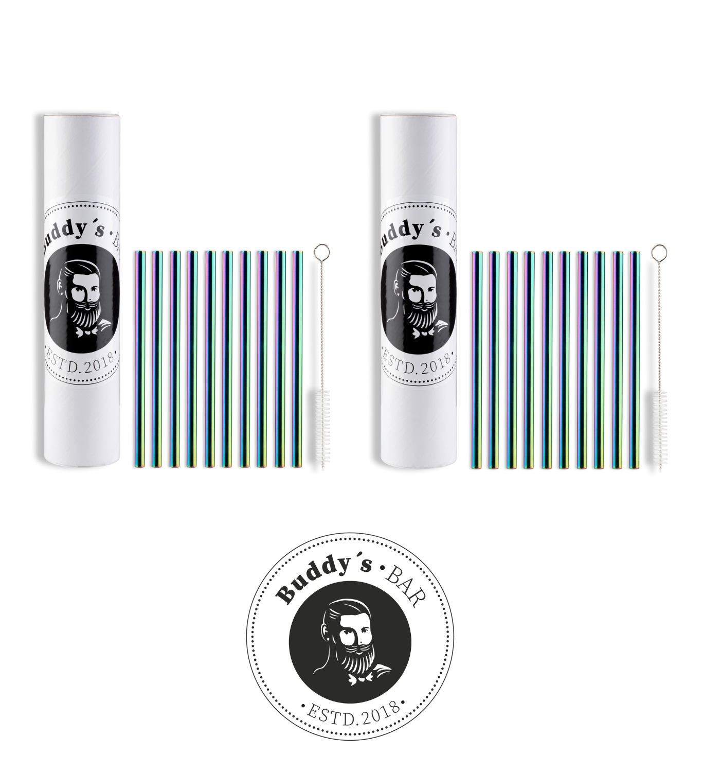 Trinkhalme 22er Set Regenbogen