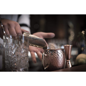 SET DI 4 TAZZE MOSCOW MULE "EFFETTO MARTELLATO" - 500 ml, rame antico + scatola regalo