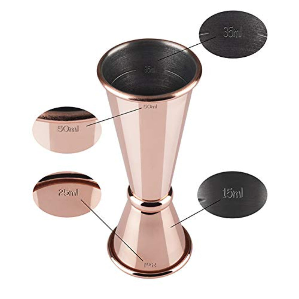 SET COMPLETO MOSCOW MULE - rame martellato, 2 tazze, 1 jigger, 1 cucchiaio da bar, 1 spremiagrumi