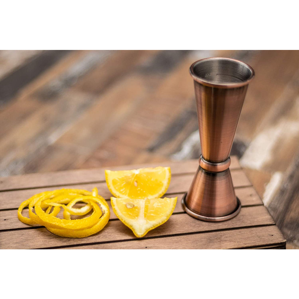 JIGGER - misuratore da bar, per cocktail, rame antico