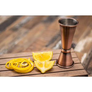 JIGGER - misuratore da bar, per cocktail, rame antico