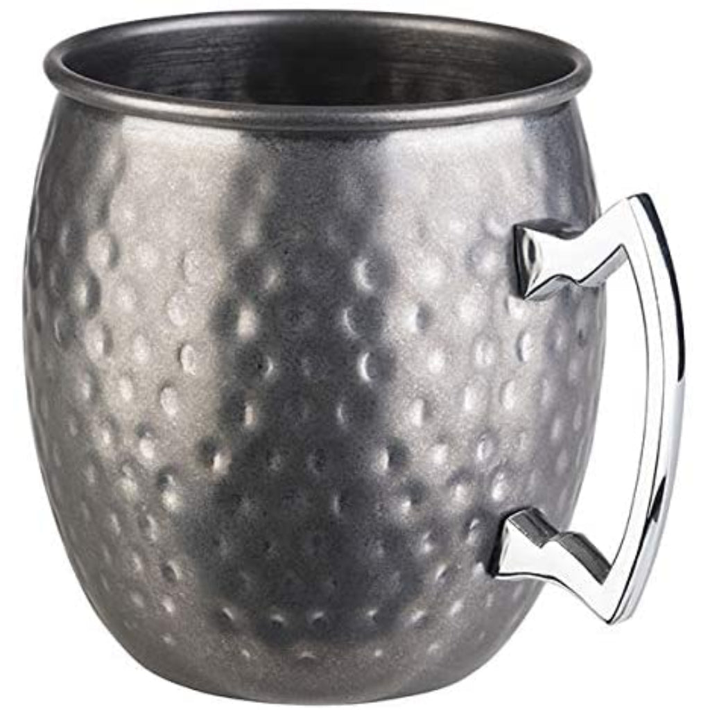 SET DI 4 TAZZE MOSCOW MULE "EFFETTO MARTELLATO" - 500 ml, acciaio inossidabile antico + scatola regalo