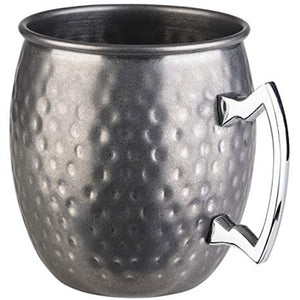 SET DI 4 TAZZE MOSCOW MULE "EFFETTO MARTELLATO" - 500 ml, acciaio inossidabile antico + scatola regalo