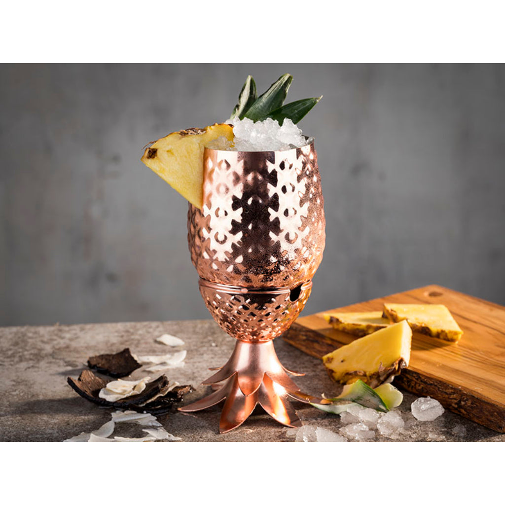 TAZZA COCKTAIL ANANAS - 500 ml, rame lucido + scatola regalo