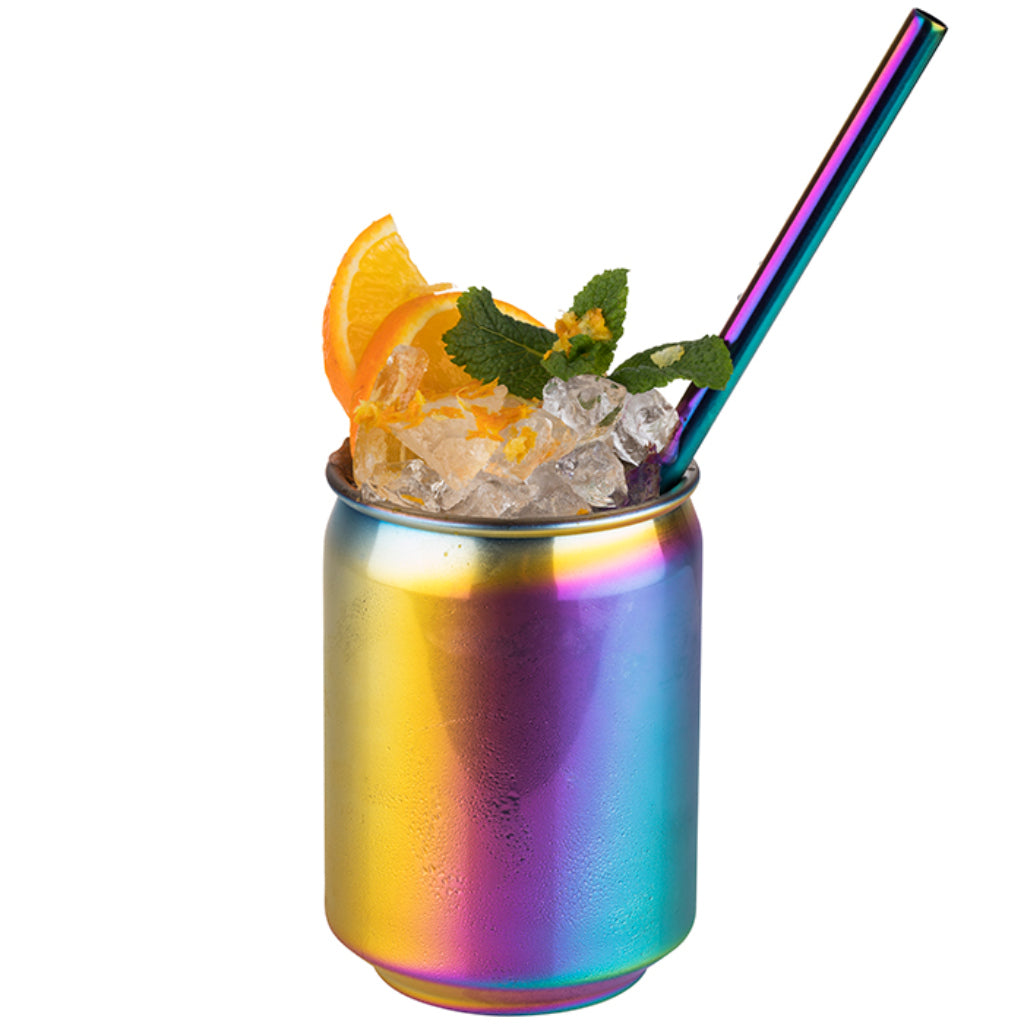 SET DI 4 LATTINE DI COCKTAIL - effetto arcobaleno + scatola regalo
