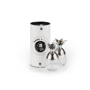 2ER SET ANANAS COCKTAIL BECHER - Glaselement + Geschenkbox BuddysBarTest 