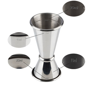 JIGGER - misuratore da bar, per cocktail, in acciaio inossidabile lucidato