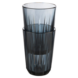 SET DI 6 COPPIE IN PLASTICA TRITAN - bicchieri da bere, grigio