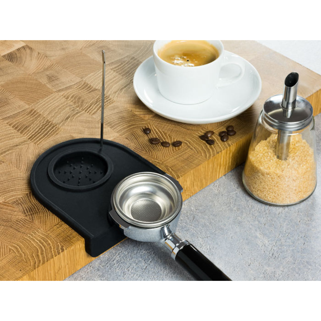 STAZIONE TAMPER - stazione di pressatura per portafiltro espresso + barista stick