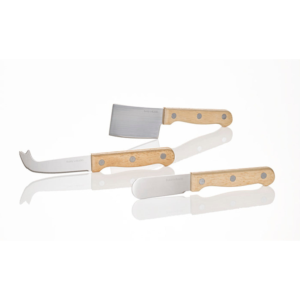 Käsemesser Set - 3 Käsemesser mit Holzgriff
