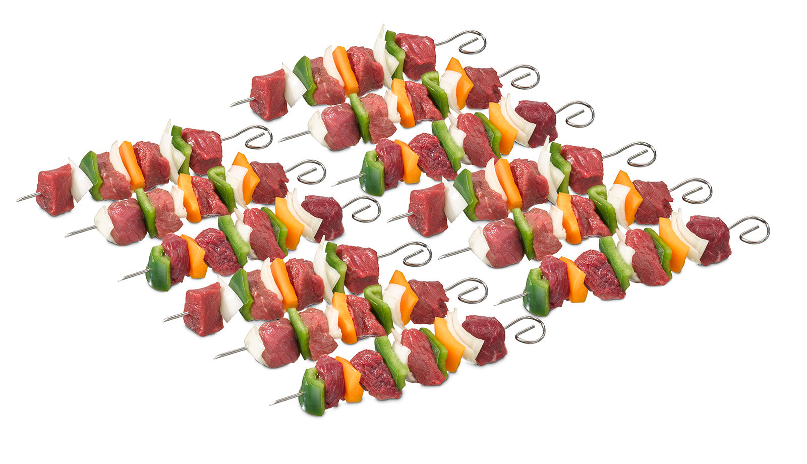 Grillspieße 12er Set - Edelstahl, 21 cm Länge