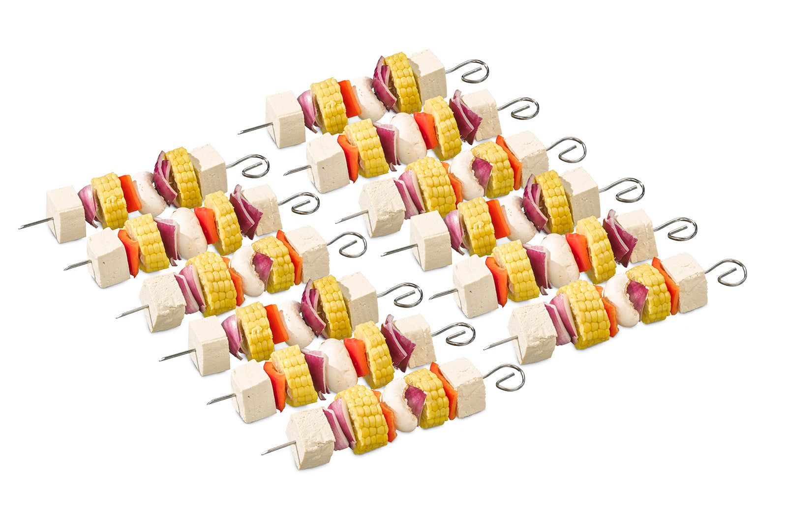 Grillspieße 12er Set - Edelstahl, 21 cm Länge